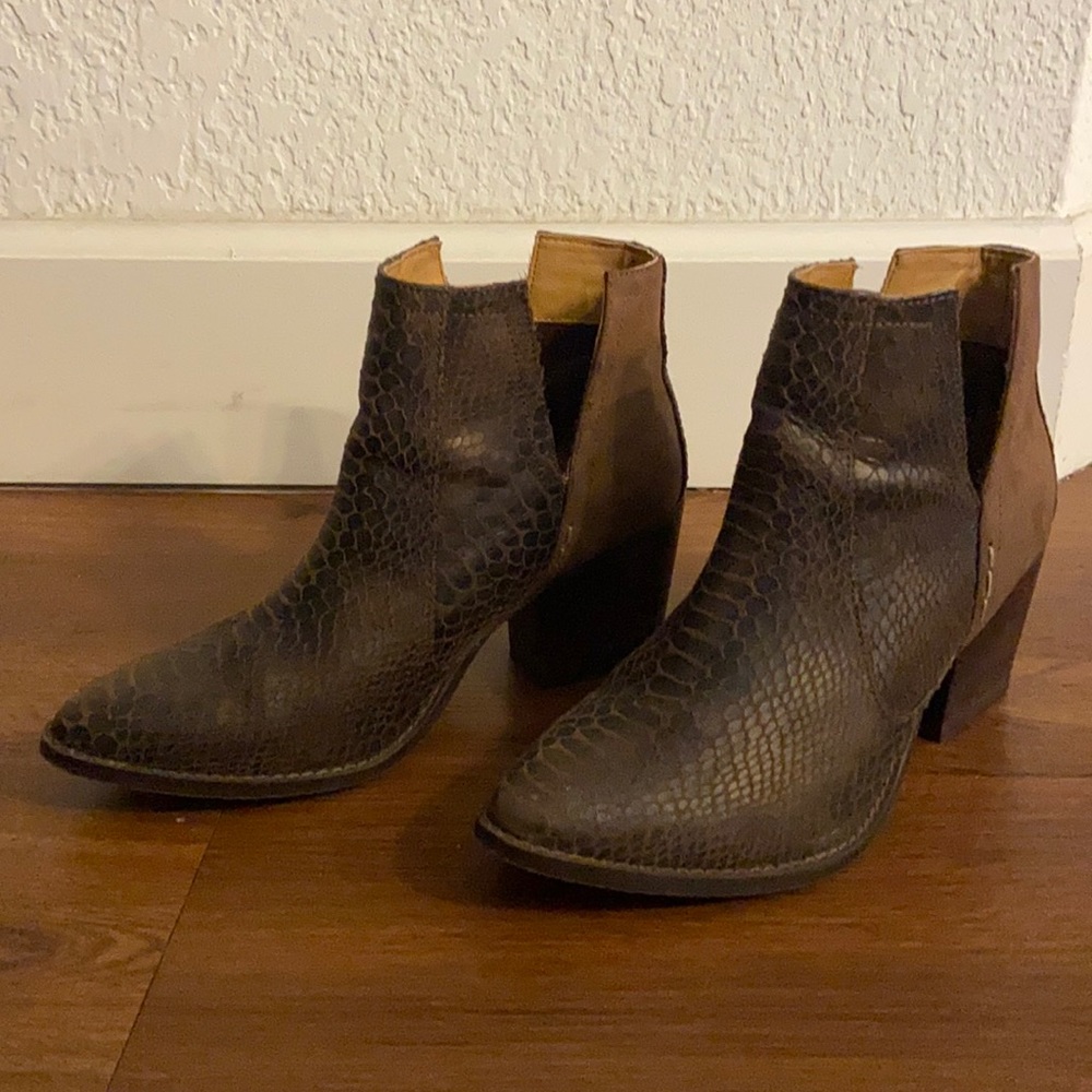 “Not Rated” heeled booties.